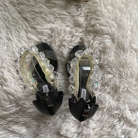 Suzzy Black jewel heels sandals, Size 5.5 - Picture 10 of 12